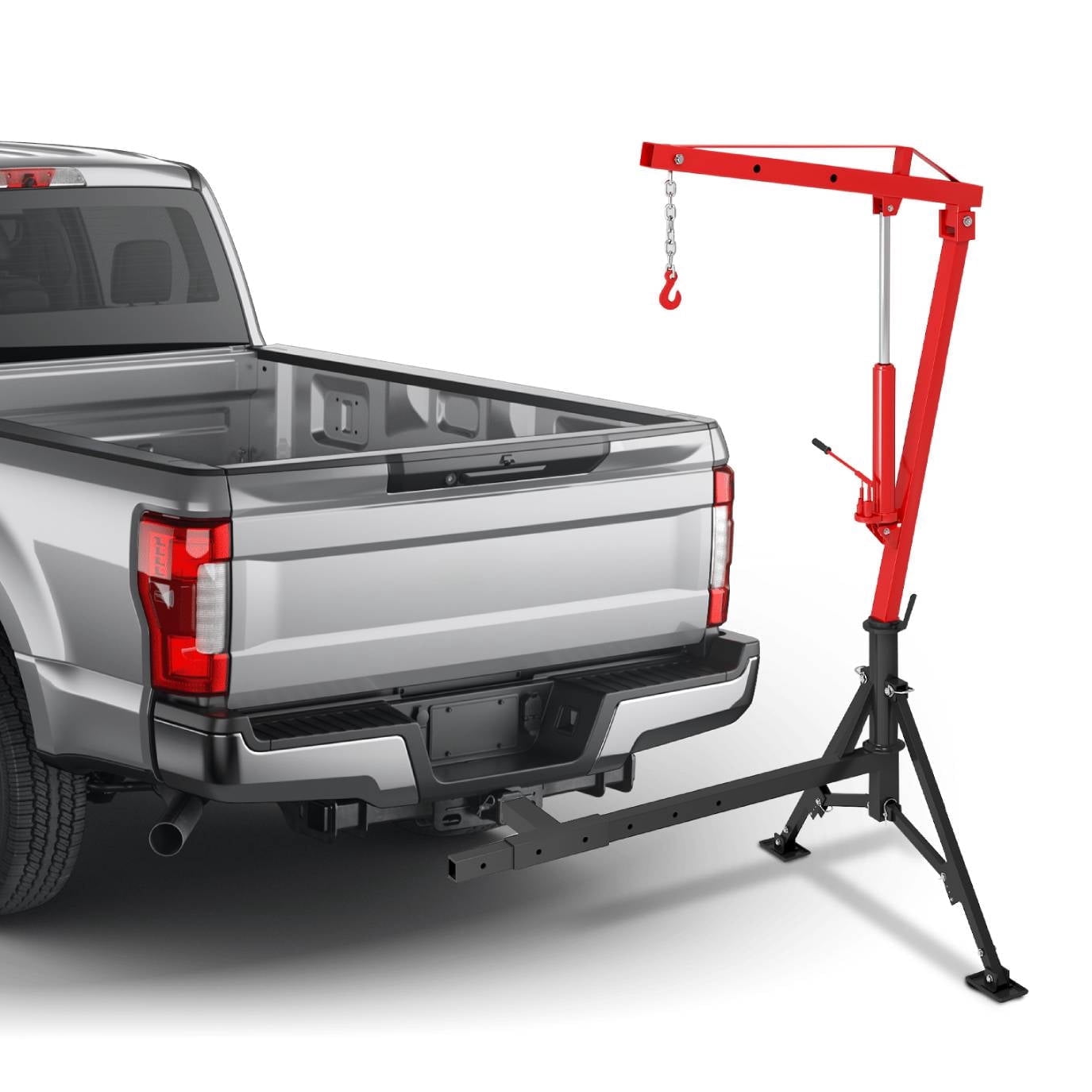 1000 lbs Truck Crane Hoist, Hydraulic Hitch-Mount Pickup Truck Crane ...