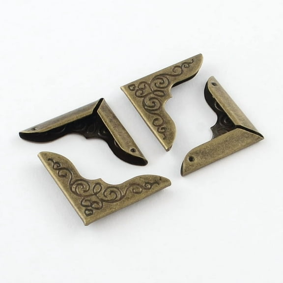 1000 pc Book Scrapbooking Album Menu Folders Iron Corner Protectors Antique Bronze 23x23x3mm