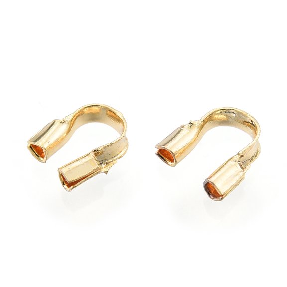 1000 pc Brass Wire Guardian Nickel Free Tube Real 18K golden Plated 4x5x1.5mm Hole: 0.6mm