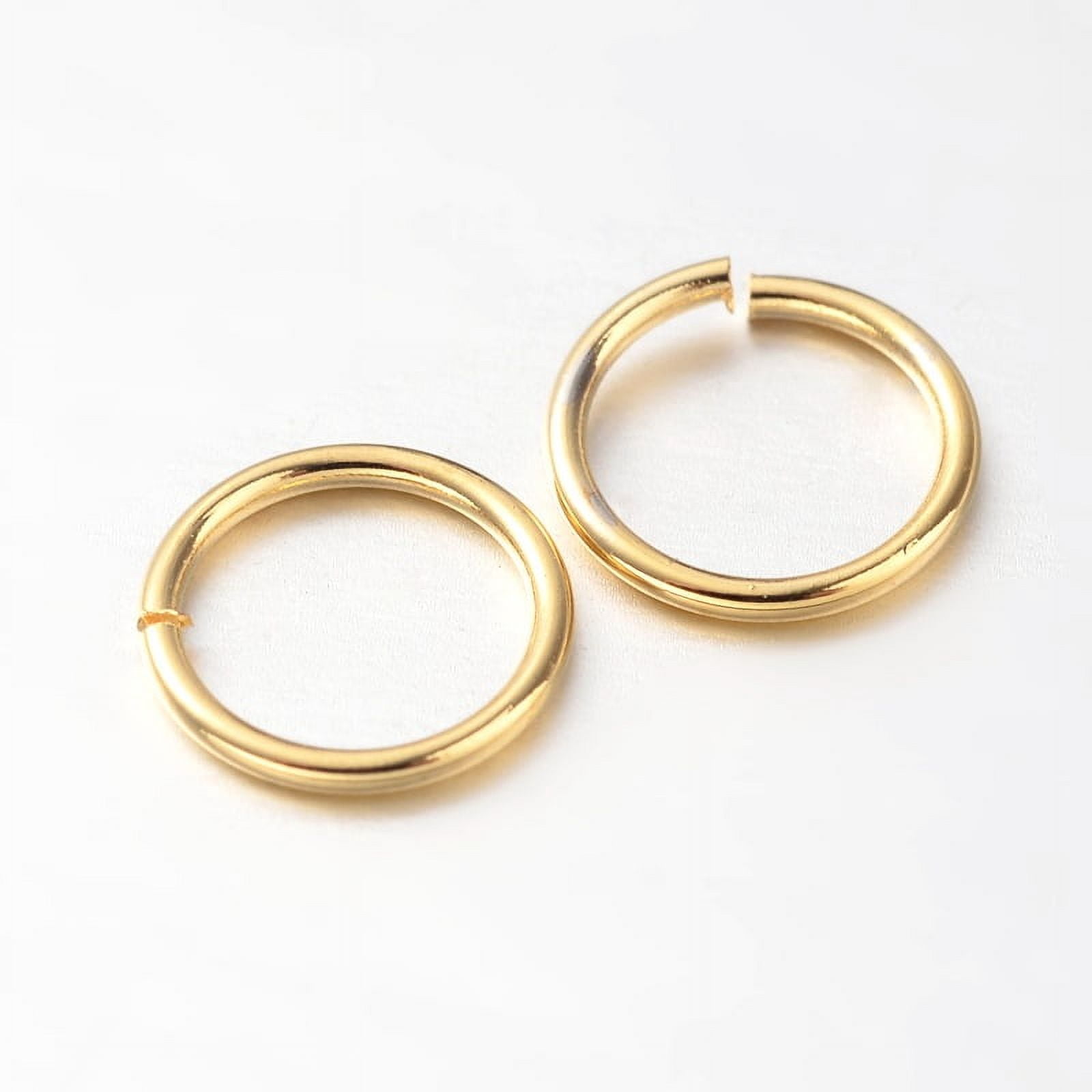 1000 pc Eco-Friendly PVD Vacuum Plating & Long-Lasting Plated Brass Open Jump Rings Golden 18 Gauge 8x1mm Inner Diameter: 6.4mm