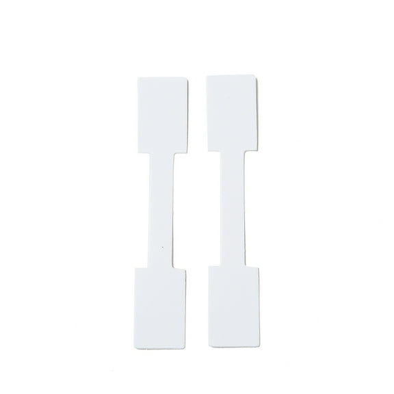 1000 pc Folding Blank Paper Jewelry Price Tags Writable Adhesive Jewelry Label Tag for Rings Necklace Bracelet Rectangle White 68x12x0.30mm