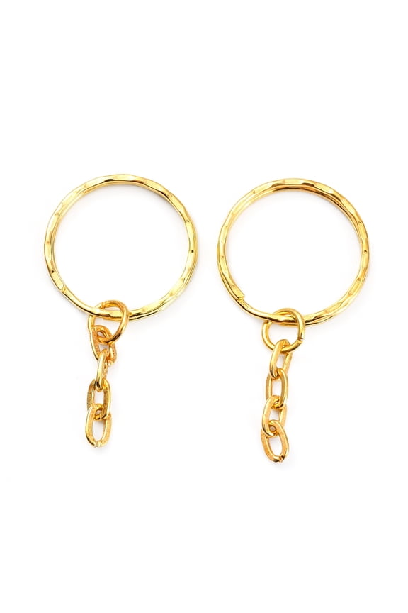1000 pc Iron Split Key Rings Keychain Clasp Findings Golden Ring: 25x2.5mm Inner diameter: 21mm