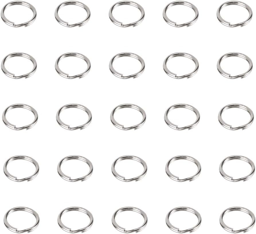 1000 pc Iron Split Key Rings Keychain Clasp Findings Platinum 15x2mm Inner Diameter: 12mm