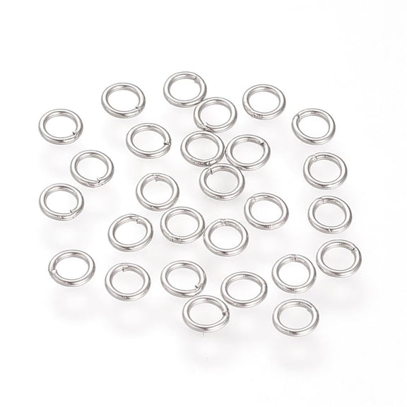 1000 pc Tarnish Resistant 304 Stainless Steel Round Rings Soldered Jump Rings Closed Jump Rings Stainless Steel color 20 Gauge 6x0.8mm