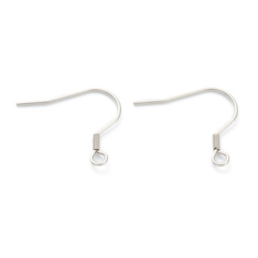 1000pcs 316 Surgical Stainless Steel Earring Hooks – French Ear Wire For Jewelry Making (19mm)