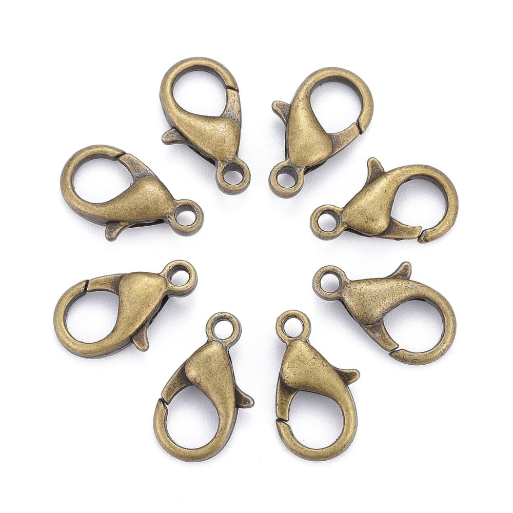 1000 pc Zinc Alloy Lobster Claw Clasps Parrot Trigger Clasps Cadmium Free Nickel Free Lead Free Antique Bronze 14x8mm Hole: 1.8mm