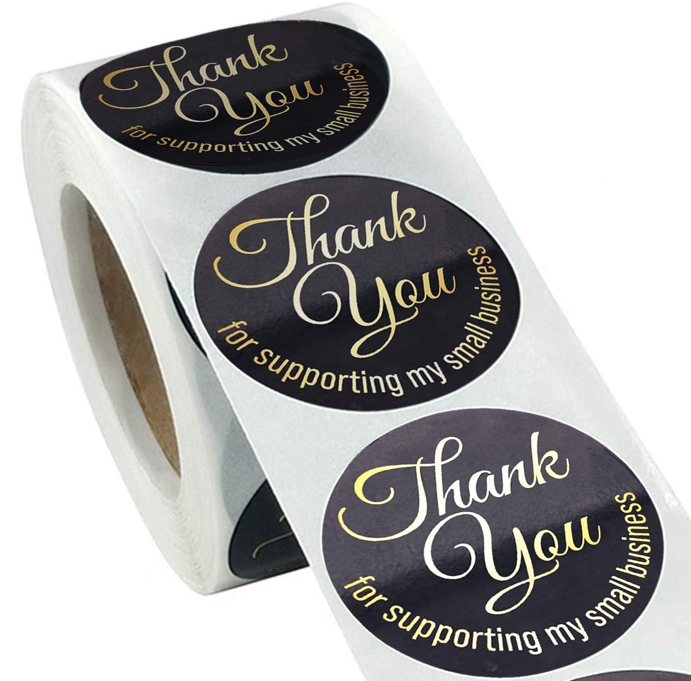 1000 pcs 1.5 inch Thank You Stickers Roll Round Labels for Small