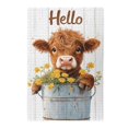thumbnail image 1 of 1000 pcs 1000 Piece Vibrant Jigsaw Puzzle Hello Slogan Cute Calf & Flower,Challenging Brain Exercise,Unique Animal Art Wooden Puzzles 1000 Piece,for Puzzle Enthusiast Gifts,Stress relieving pleasure, 1 of 6