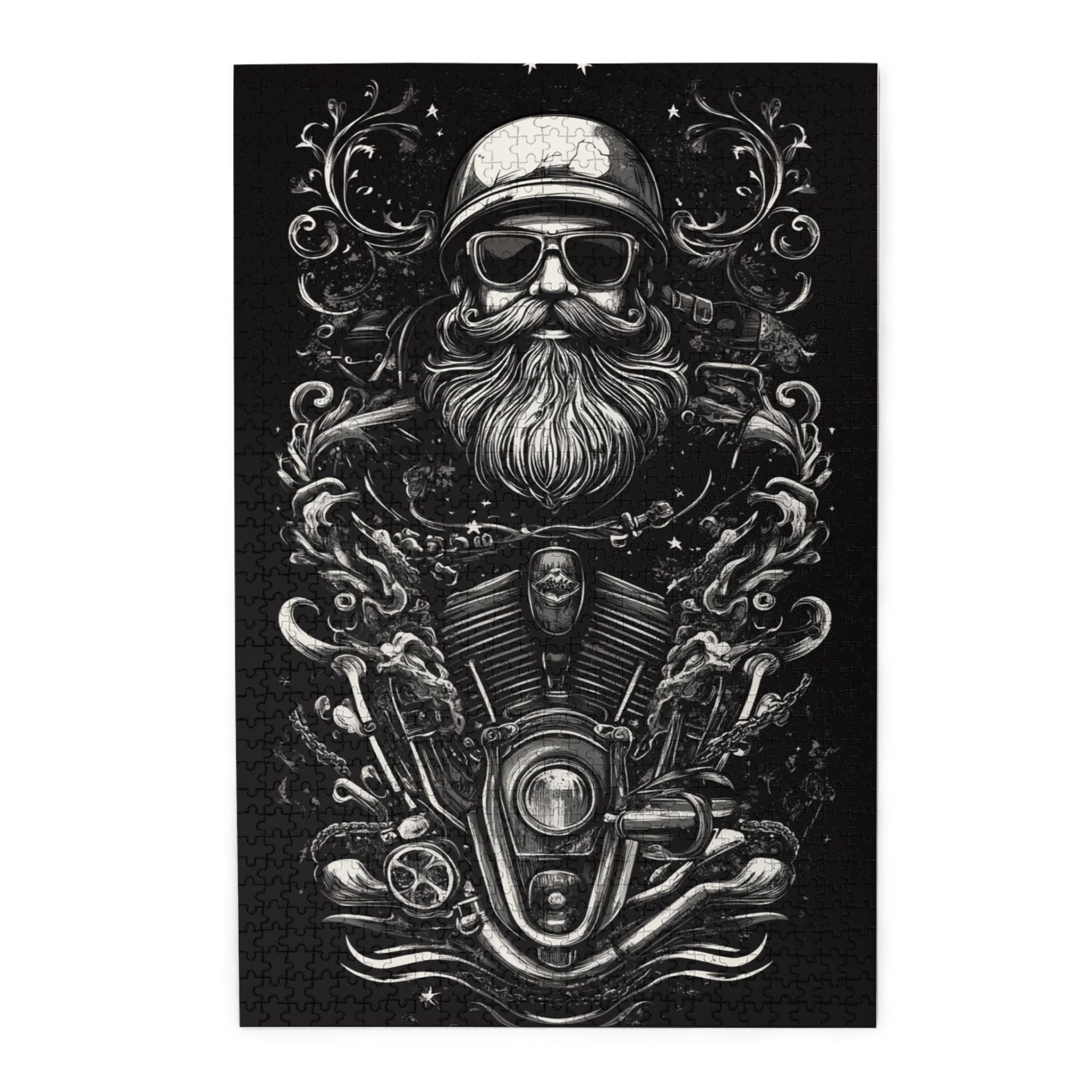 Vintage Wolves In Forest 1000 Piece Wooden Puzzle - Rounded Corner Adult Puzzle