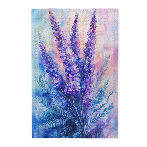 1000 pcs 1000 Piece Wooden Puzzles Lavender,Creative Activity Hobbies for Adults,Vibrant Design,Stunning Artwork of Lavender Puzzle,Stress relieving pleasure,for Lavender Enthusiast Gifts,Fun Puzzles