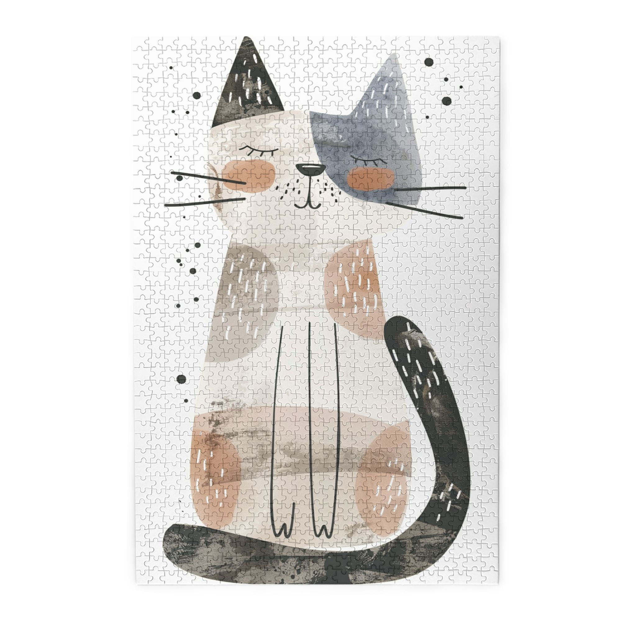 1000 pcs 1000 Piece Wooden Puzzles Modern Style Sleeping Cat,Unique Artwork for Animal,Creative Activity Hobbies for Adults,Stress relieving pleasure,Great for Relaxation and Display for Puzzle Lover