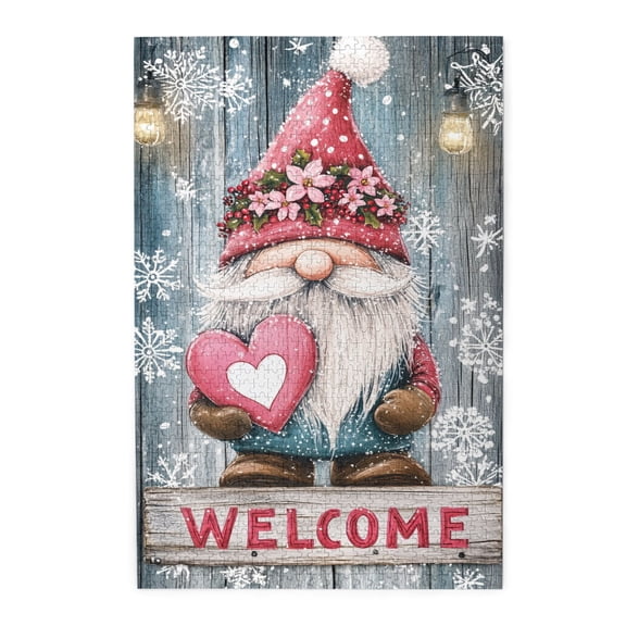 1000 pcs 1000 Piece Wooden Puzzles Welcome Slogan dwarf,Stunningly Vibrant Colors,Vibrant Design,Enchanting dwarf Funny Puzzle 1000 Piece,Gift for Puzzle Lovers,Creative Activity Hobbies for Adults