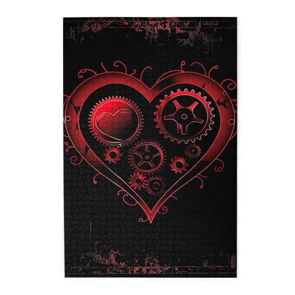 1000 pcs Cardioid and mechanical gears 1000 piece puzzle for adults,Creative Activity Hobbies for Adults,Unique and Beautiful Design,Modern Art mechanical gears Wooden Puzzles 1000 Piece,fun Puzzle