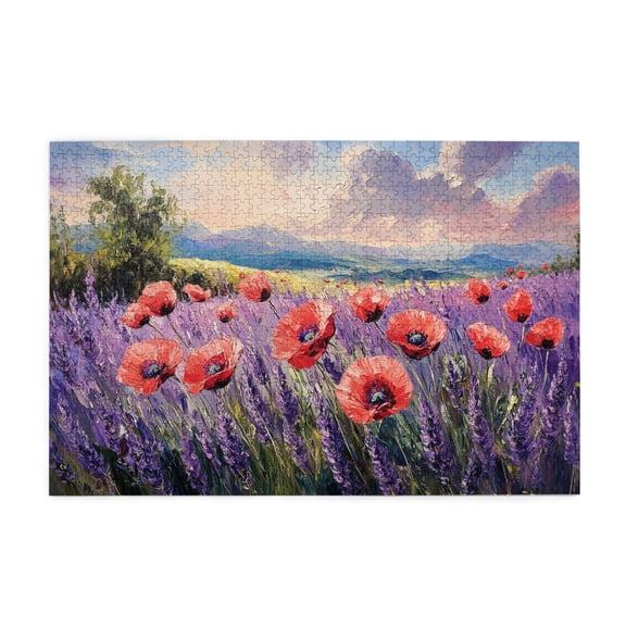 1000 pcs Charm Lavender 1000 piece puzzle for adults,Challenging Brain Exercise,Unique and Beautiful Design,Classic Lavender Wooden Art puzzle,Great for Relaxation and Display for Puzzle Enthusiasts