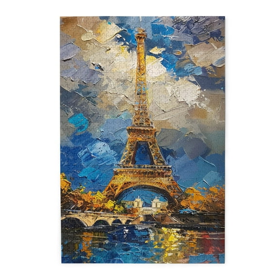 1000 pcs Classic French Tower 1000 Piece Wooden Puzzles,Creative Activity Hobbies for Adults,Stress relieving pleasure,1000 Piece Jigsaw Puzzle for Adults Challenging Puzzle Perfect for Game Nights