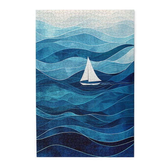 1000 pcs Drifting small boats 1000 piece puzzle for adults,Challenging Brain Exercise,Stress relieving pleasure,Charm Drifting small boats Wooden Puzzles 1000 Piece,Gifts for Friends and Family