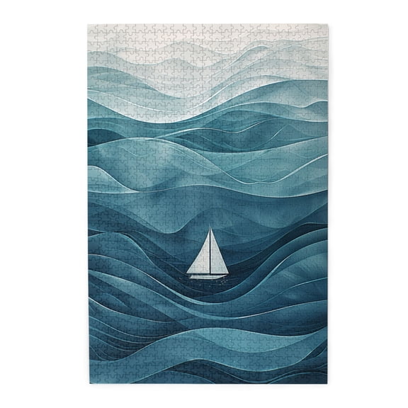 1000 pcs Drifting small boats puzzles for adults 1000 pieces,Unique and Beautiful Design,Wonderful Fantasy,Enchanting Drifting small boats Modern Art Wooden Puzzles 1000 Piece,for Puzzle Lovers Gift
