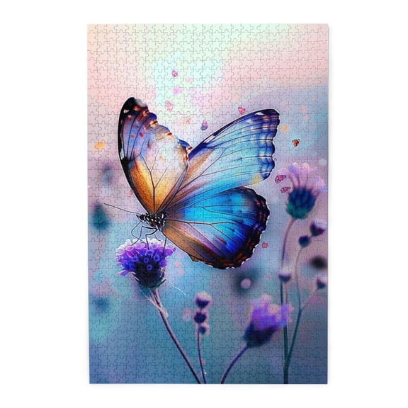 1000 pcs Fantasy Colorful Butterfly wooden puzzles for adults 1000 pieces,Vibrant Design,Unique and Beautiful Design,Charm Butterfly Colorful Puzzle,Great for Relaxation and Display for Puzzle Lovers