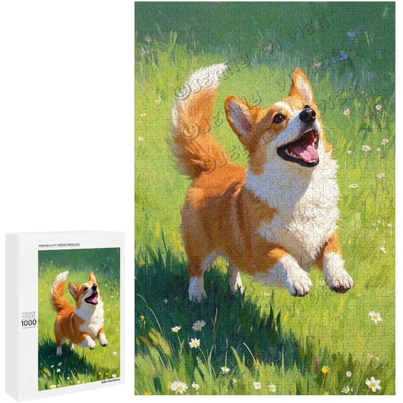 1000 pcs Jigsaw Puzzle - Corgi, Dog Themed Puzzle for Adults, 30" x 20"