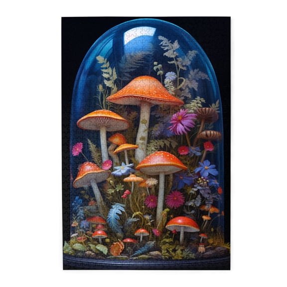 1000 pcs Mushroom jar puzzles for adults 1000 pieces,Creative Activity Hobbies for Adults,Exquisite Mushroom jar Wooden Puzzles 1000 Piece,Impossible Hard Difficult Challenging Puzzles for Adults