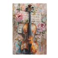 1000 pcs 1000 Piece Vibrant Wooden Jigsaw Puzzle Flower,violin & Music