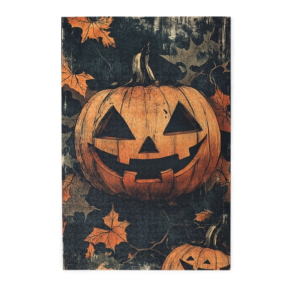 1000 pcs 1000 Piece Wooden Puzzles pumpkin head,Unique Artwork for Adults,Classic Holiday Gifts,Funny pumpkin head Puzzle,1000 Piece Jigsaw Puzzle for Adults Challenging Puzzle Perfect for Game Night