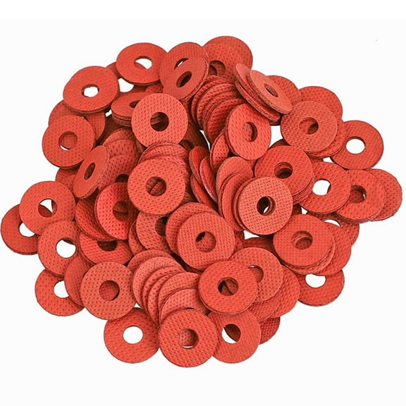 1000 pcs Red Steel Paper Gasket Insulation Washer M2x5x1mm