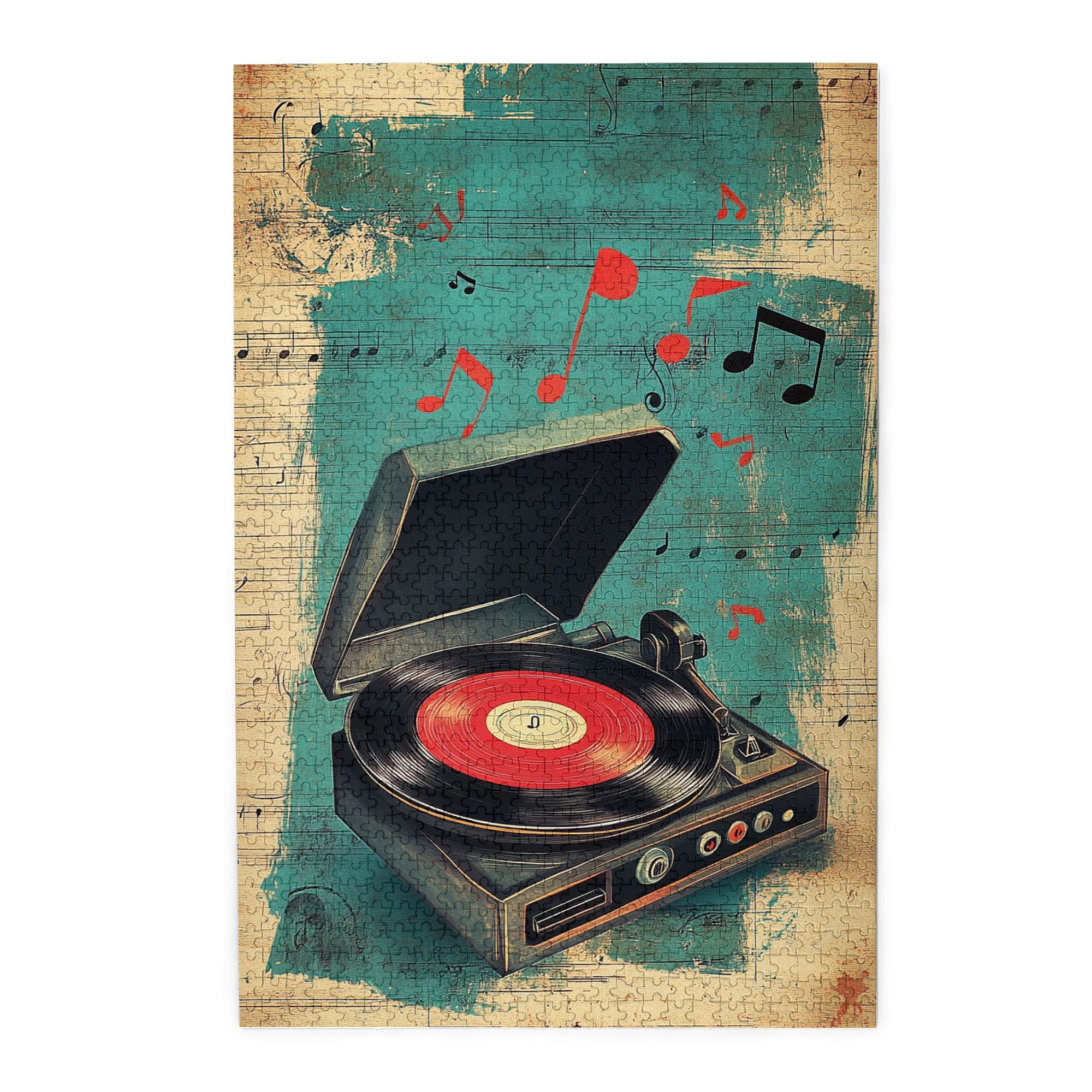1000 pcs Retro phonograph 1000 piece puzzle for adults,Stress relieving ...
