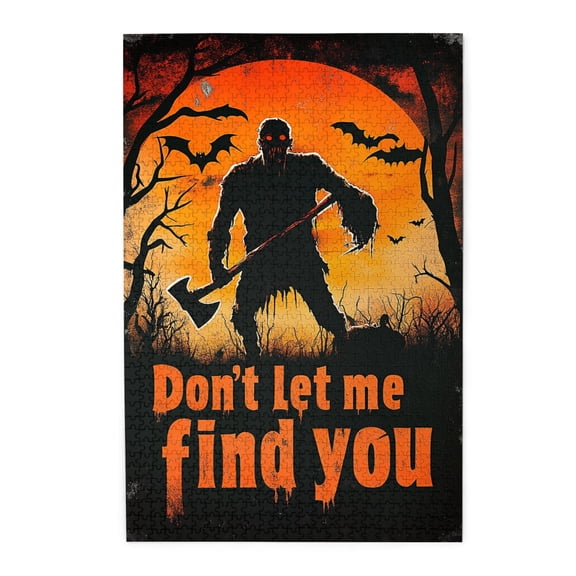1000 pcs Terrifying people Don't Let Me Find You Slogan Wooden Puzzles 1000 Piece,Unique Artwork for Adults,Modern Art Terrifying people Fun Puzzle 1000 Piece,Creative Activity Hobbies for Adults