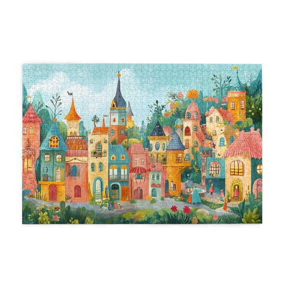 1000 pcs Wonderful Fantasy Home Castle puzzles for adults 1000 pieces,Stunningly Vibrant Colors,Unique Artwork for Adults,Fun Home Castle Wooden Puzzle 1000 Piece,Creative Activity Hobbies for Adults