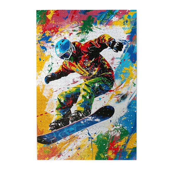 1000 pcs 1000 piece Wood puzzle for adults Ski athlete,Stunningly Vibrant Colors,Modern Art Ski athlete Wooden Puzzles,1000 Piece Jigsaw Puzzle for Adults Challenging Puzzle Perfect for Game Nights