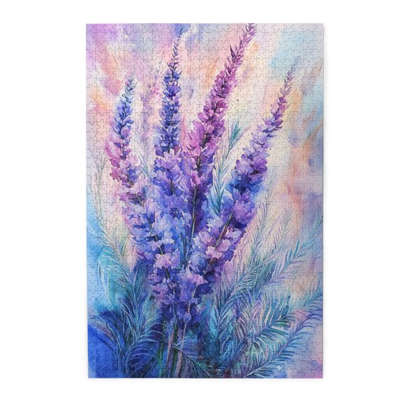 1000 pcs 1000 piece puzzle for adults Lavender,Challenging Brain Exercise,Unique and Beautiful Design,beauty Lavender Wooden Puzzles 1000 Piece,Gift for Lavender Lovers,Stress relieving pleasure