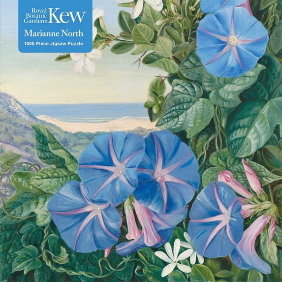 1000-piece Jigsaw Puzzles: Adult Jigsaw Puzzle Kew: Marianne North: Amatungula and Blue Ipomoea, South Africa : 1000-Piece Jigsaw Puzzles (Jigsaw)