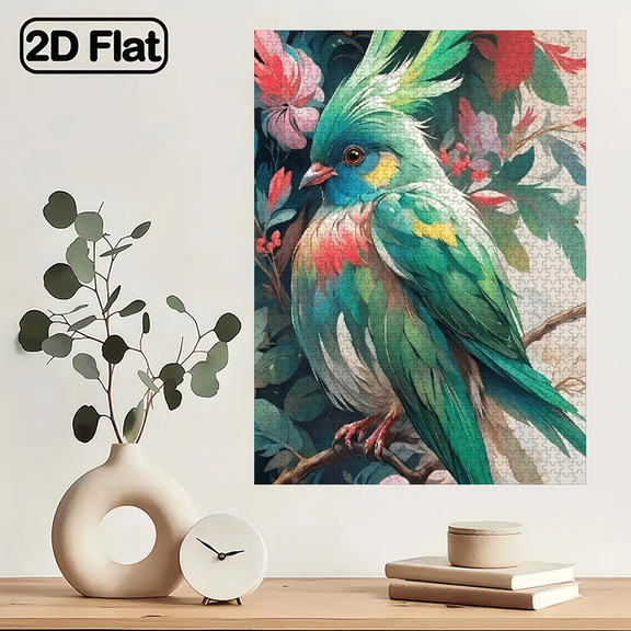 1000-piece fun jigsaw puzzle - colorful birds, suitable for adults aged 12 and above, 15 x 20.5 inches.