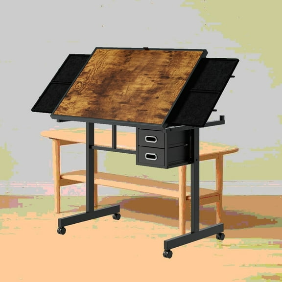 1000 pieces Metal Puzzle Table with 4 Drawers & 2 Locked Wheels for Adults Gift