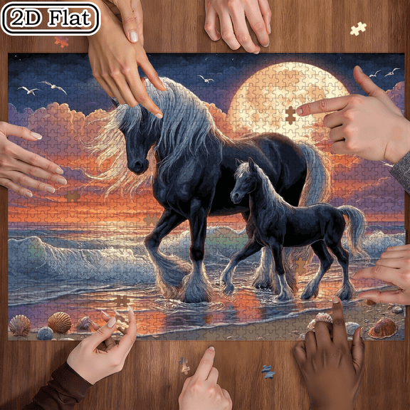 1000 pieces Paper Jigsaw Puzzle 74.9x49.9in Art Painting with Diamond Dots for Beginners, Adult Wall Decor, Brain Challenge, Challenging Decorative Gift
