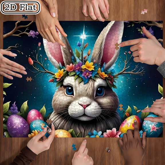 1000 pieces of difficult "Dream Star Patterned Rabbit" horizontal jigsaw puzzles.