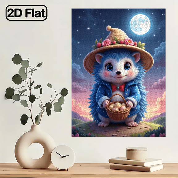 1000 pieces of vertical paper jigsaw puzzle - cute sloth under the starry sky, size 29.5 * 20 inches.
