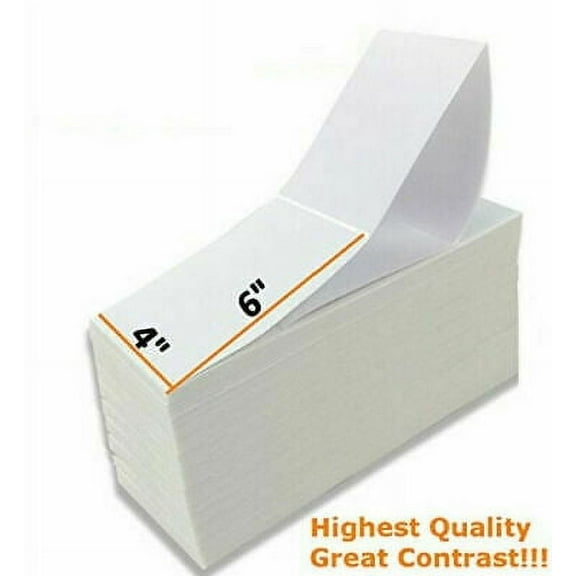 10000 4X6 FANFOLD DIRECT THERMAL SHIPPING LABELS 2 STACKS 5000 LABELS PER STACK