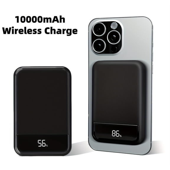 10000/5000mAh Power Bank with 20W Wireless Charging | LED Display & High-Speed Portable Charger | Compatible with iPhone 12-17 & Samsung Series | Mini Battery Pack for Fast Charging