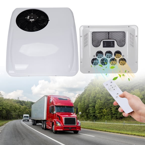 10000 BTU 12V DC Rooftop Air Conditioner, Cool & Heat RV AC Unit for Truck Cab, Camper, Trailer