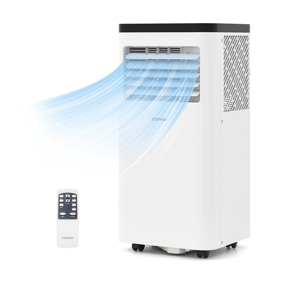 10000 BTU 3-in-1 Portable Air Conditioner, Floor AC Unit for 450 Sq. Ft, R32 Refrigerant, 6.6 CEER, ETL & DOE Certified, with Remote, 2 Fan Speeds, Quiet Sleep Mode, White