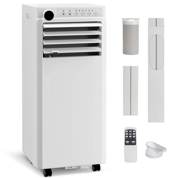 10000 BTU Portable Air Conditioner – 3-in-1 Cooling, Dehumidifier & Fan – Remote Control, 24H Timer, LED Display – Cools Rooms up to 450 Sq.Ft – Easy Install Window Kit – Ideal for Bedroom, Office