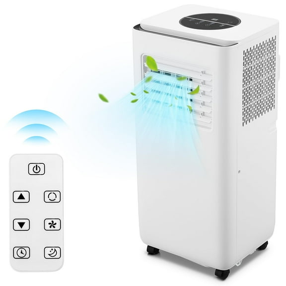 10000 BTU Portable Air Conditioner, Energy Efficient Camping Portable AC Unit Cool Up to 450 Sq.Ft, 3-In-1 Room Air Conditioner with Built-In Dehumidifier, Fan Mode, Remote Control and Window Kit