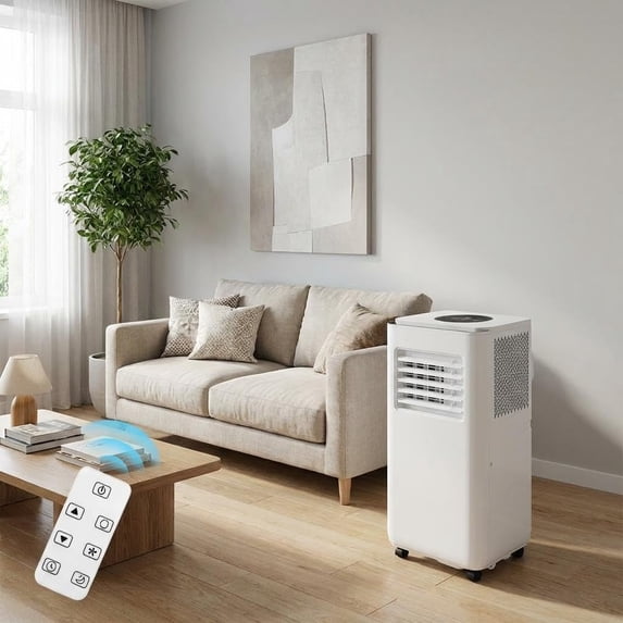 10000 BTU Portable Air Conditioners, 3-in-1 Cooling, Fan & Dehumidifier, Cools 600 Sq.Ft, LED Display, Remote Control, 24H Timer, Window Kit Included for Bedrooms, Dorms, Apartments