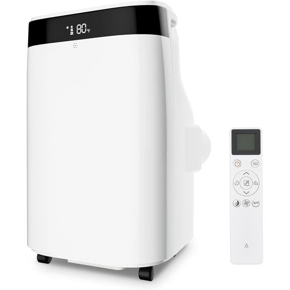 10000 BTU Portable Air Conditioners, Remote Control, 4-in-1 Quiet AC Unit, 3 Speeds, 24H Timer, Cools Room up to 450 Sq.Ft, Multi-Function Modes, Smart Control Panel