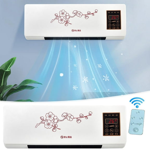 10000 BTU Smart Window Air Conditioner, Fan & Dehumidifier, 450 Sq. Ft., Remote Control, Wall-Mounted Coolings and Heating AC Unit, Operates Quietly, Energy-Saving