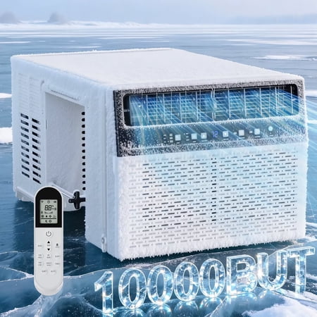 10000 BTU U-Shaped Window Air Conditioner, 450 Sq.ft, Energy-Saving Window AC Unit with Remote