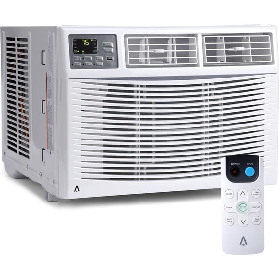 10000 BTU Window Air Conditioner, Smart WIFI Control for 450 sq. ft. Room, Silent Window Air Conditioner Unit with Cooling/Fan/Dry Mode, Bedroom/Apartment/Dormitory