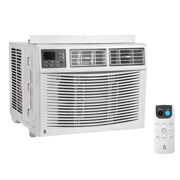 10000 BTU Window Air Conditioner Unit with Remote Control, Cools Rooms Up to 450 Sq ft, Quiet Operation, LED Digital Display, Easy Installation, Ideal for Bedroom Office
